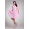 A-Line One-Shoulder Ruffles Knee-Length Short Pink Bridesmaid Dresses 02010455