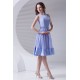 A-Line Chiffon Elastic Knee-Length Short Bridesmaid Dresses 02010478