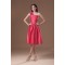 Handmade Flowers Knee-Length A-Line Taffeta Short Bridesmaid Dresses 02010484