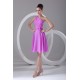 A-Line One-Shoulder Bows Knee-Length Short Bridesmaid Dresses 02010499