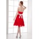A-Line Pleats Chiffon Knee-Length Red Bridesmaid Dresses 02010501 A-Line Pleats Chiffon Knee-Length Red Bridesmaid Dresses 02010501