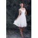 A-Line V-Neck Knee-Length Ruffles Short White Bridesmaid Dresses 02010507 A-Line V-Neck Knee-Length Ruffles Short White Bridesmaid Dresses 02010507