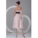 Ruffles Tea Length Strapless A-Line Chiffon Bridesmaid Dresses 02010509