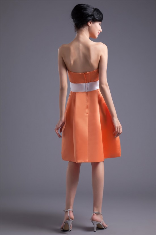 A-Line Satin Knee-Length Soft Sleeveless Short Bridesmaid Dresses 02010512 A-Line Satin Knee-Length Soft Sleeveless Short Bridesmaid Dresses 02010512