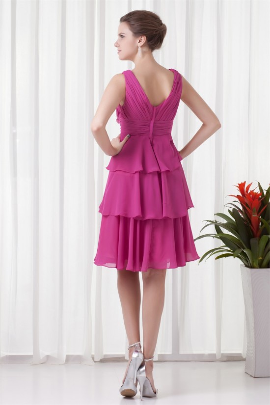 A-Line Knee-Length Sleeveless Chiffon Bridesmaid Dresses 02010523 A-Line Knee-Length Sleeveless Chiffon Bridesmaid Dresses 02010523