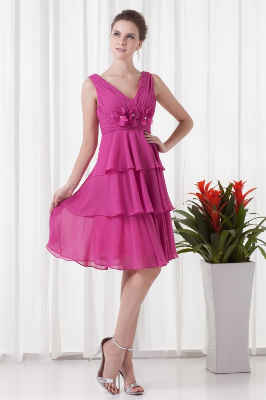 A-Line Knee-Length Sleeveless Chiffon Bridesmaid Dresses 02010523 A-Line Knee-Length Sleeveless Chiffon Bridesmaid Dresses 02010523