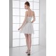 Strapless Beading A-Line Short White Bridesmaid Dresses 02010537