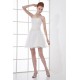 Strapless Beading A-Line Short White Bridesmaid Dresses 02010537