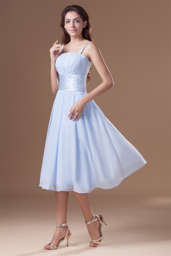 Tea Length Sleeveless A-Line Chiffon Bridesmaid Dresses 02010546 Tea Length Sleeveless A-Line Chiffon Bridesmaid Dresses 02010546