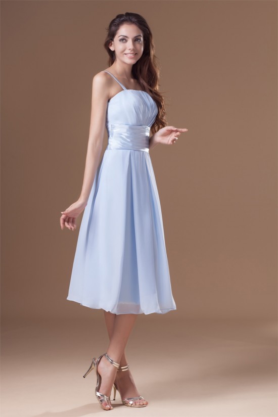 Tea Length Sleeveless A-Line Chiffon Bridesmaid Dresses 02010546 Tea Length Sleeveless A-Line Chiffon Bridesmaid Dresses 02010546
