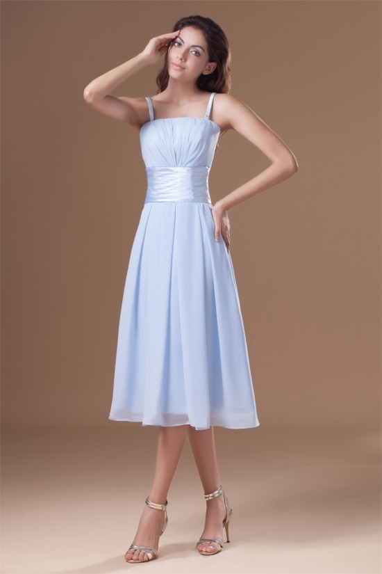 Tea Length Sleeveless A-Line Chiffon Bridesmaid Dresses 02010546 Tea Length Sleeveless A-Line Chiffon Bridesmaid Dresses 02010546