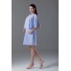 V-Neck Sheath/Column Sleeveless Knee-Length Short Bridesmaid Dresses 02010549