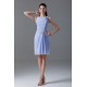 V-Neck Sheath/Column Sleeveless Knee-Length Short Bridesmaid Dresses 02010549