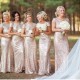 Sheath Sequins Cap Sleeves Long Bridesmaid Dresses 3010005