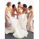 Trumpet/Mermaid Sweetheart Lace Long Pink Bridesmaid Dresses 3010026