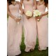Empire Sweetheart Long Pink Chiffon Wedding Party Dresses Bridesmaid Dresses 3010067