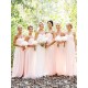 Empire Sweetheart Long Pink Chiffon Wedding Party Dresses Bridesmaid Dresses 3010067