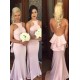 Trumpet/Mermaid Long Backless Wedding Party Dresses Bridesmaid Dresses 3010085