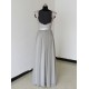 Floor-Length Cap-Sleeves Chiffon Lace Backless Wedding Party Dresses Bridesmaid Dresses 3010090