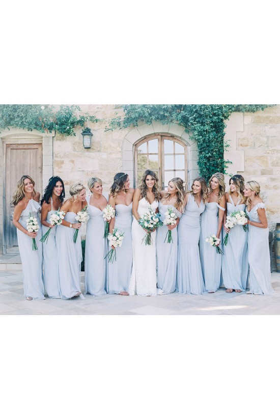 A Line Ruched Chiffon Pale Light Blue Bridesmaid Gowns Off the Shoulder Sweetheart Neckline Floor Length 3010098 A Line Ruched Chiffon Pale Light Blue Bridesmaid Gowns Off the Shoulder Sweetheart Neckline Floor Length 3010098