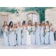 A Line Ruched Chiffon Pale Light Blue Bridesmaid Gowns Off the Shoulder Sweetheart Neckline Floor Length 3010098 A Line Ruched Chiffon Pale Light Blue Bridesmaid Gowns Off the Shoulder Sweetheart Neckline Floor Length 3010098