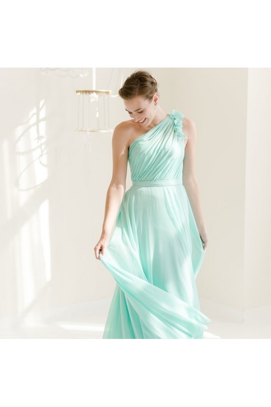 Mint Green Chiffon Long Wedding Guest Dresses Bridesmaid Dresses 3010099