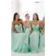 Mint Green Chiffon Long Wedding Guest Dresses Bridesmaid Dresses 3010099