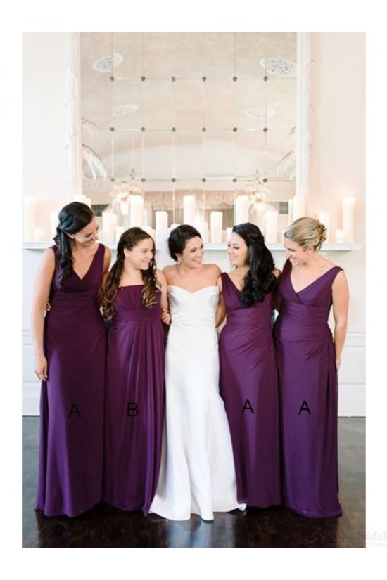 Purple Floor-Length Chiffon Wedding Guest Dresses Bridesmaid Dresses 3010144 Purple Floor-Length Chiffon Wedding Guest Dresses Bridesmaid Dresses 3010144
