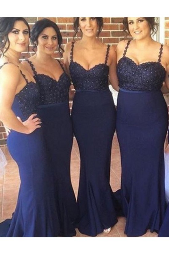 Mermaid Spaghetti Straps Long Navy Wedding Guest Dresses Bridesmaid Dresses 3010169 Mermaid Spaghetti Straps Long Navy Wedding Guest Dresses Bridesmaid Dresses 3010169