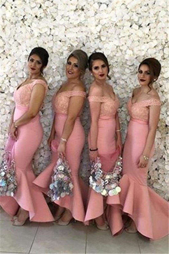 Mermaid Off-the-Shoulder Lace Wedding Guest Dresses Bridesmaid Dresses 3010185 Mermaid Off-the-Shoulder Lace Wedding Guest Dresses Bridesmaid Dresses 3010185