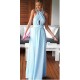 Long Blue Chiffon Wedding Guest Dresses Bridesmaid Dresses 3010200
