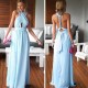 Long Blue Chiffon Wedding Guest Dresses Bridesmaid Dresses 3010200
