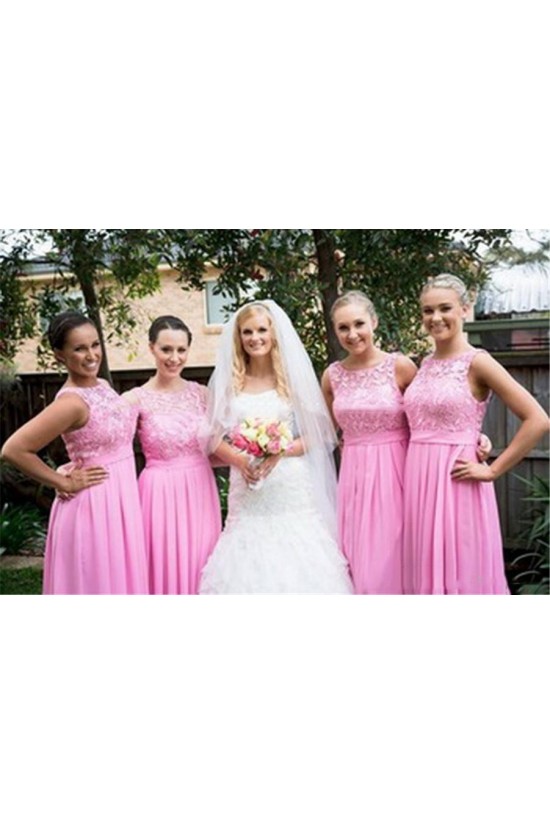 Long Pink Lace Chiffon Wedding Guest Dresses Bridesmaid Dresses 3010202 Long Pink Lace Chiffon Wedding Guest Dresses Bridesmaid Dresses 3010202
