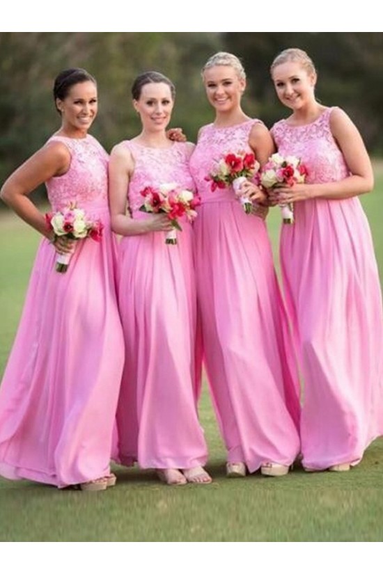 Long Pink Lace Chiffon Wedding Guest Dresses Bridesmaid Dresses 3010202 Long Pink Lace Chiffon Wedding Guest Dresses Bridesmaid Dresses 3010202