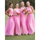 Long Pink Lace Chiffon Wedding Guest Dresses Bridesmaid Dresses 3010202 Long Pink Lace Chiffon Wedding Guest Dresses Bridesmaid Dresses 3010202
