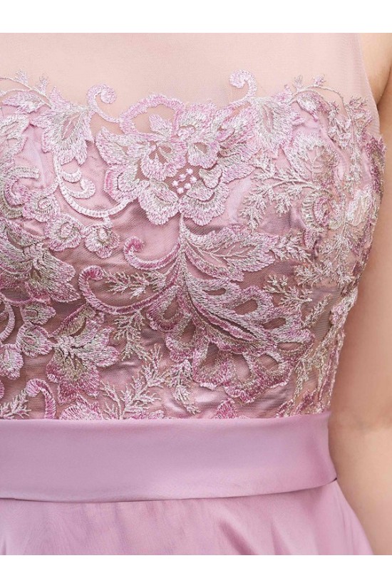 A-Line Lace Chiffon Illusion Neckline Long Wedding Guest Dresses Bridesmaid Dresses 3010219 A-Line Lace Chiffon Illusion Neckline Long Wedding Guest Dresses Bridesmaid Dresses 3010219