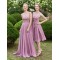 A-Line Lace Chiffon Illusion Neckline Short Wedding Guest Dresses Bridesmaid Dresses 3010220