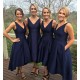 High Low V-Neck Navy Wedding Guest Dresses Bridesmaid Dresses 3010231 High Low V-Neck Navy Wedding Guest Dresses Bridesmaid Dresses 3010231