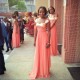 Long Coral Sequins Chiffon Wedding Guest Dresses Bridesmaid Dresses 3010240