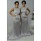 Long Silver Mermaid Lace Wedding Guest Dresses Bridesmaid Dresses 3010251