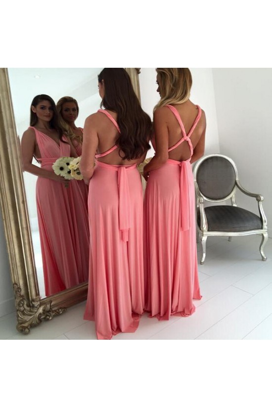 Long Chiffon V-Neck Wedding Guest Dresses Bridesmaid Dresses 3010258 Long Chiffon V-Neck Wedding Guest Dresses Bridesmaid Dresses 3010258