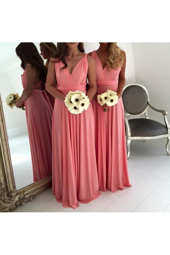 Long Chiffon V-Neck Wedding Guest Dresses Bridesmaid Dresses 3010258 Long Chiffon V-Neck Wedding Guest Dresses Bridesmaid Dresses 3010258