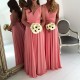 Long Chiffon V-Neck Wedding Guest Dresses Bridesmaid Dresses 3010258 Long Chiffon V-Neck Wedding Guest Dresses Bridesmaid Dresses 3010258