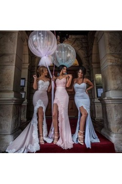 Mermaid Sweetheart Lace Long Bridesmaid Dresses 3010271