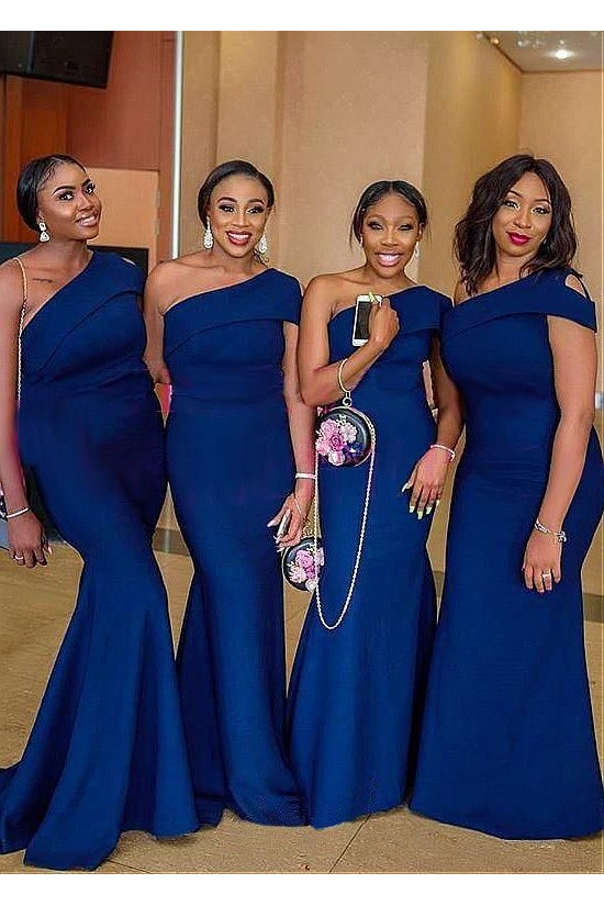 Mermaid One-Shoulder Long Bridesmaid Dresses with Slit 3010293 Mermaid One-Shoulder Long Bridesmaid Dresses with Slit 3010293