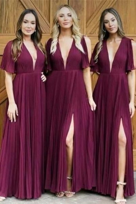 A-Line V-Neck Long Bridesmaid Dresses 3010294 A-Line V-Neck Long Bridesmaid Dresses 3010294