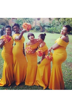Mermaid Off-the-Shoulder Long Bridesmaid Dresses 3010309