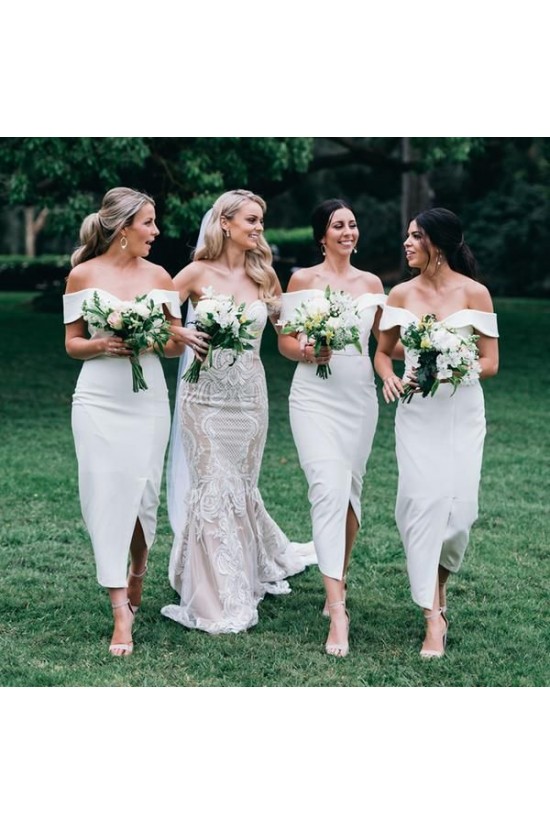 Sheath Off-the-Shoulder Bridesmaid Dresses 3010321 Sheath Off-the-Shoulder Bridesmaid Dresses 3010321