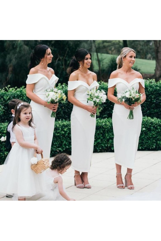 Sheath Off-the-Shoulder Bridesmaid Dresses 3010321 Sheath Off-the-Shoulder Bridesmaid Dresses 3010321