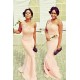 Mermaid One-Shoulder Lace Long Bridesmaid Dresses 3010324